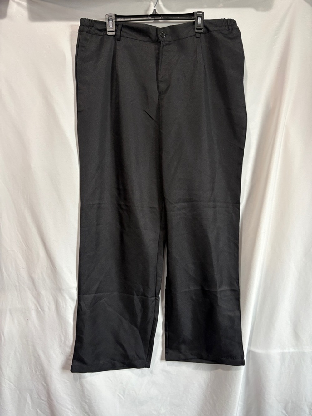 Black Straight-Leg Women's Pants